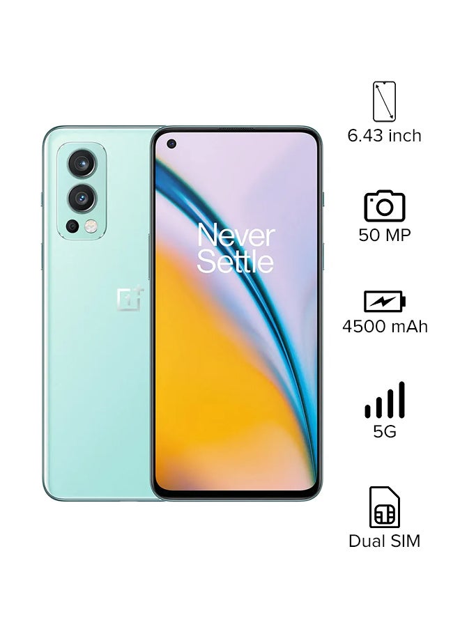 OnePlus - Nord 2 Dual SIM  Blue Haze 12GB RAM 256GB 5G -International Version - Image 1