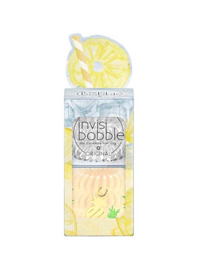 invisibobble 6 Pcs Original Happy Hour Hair Elastics Just Pine - Image 1