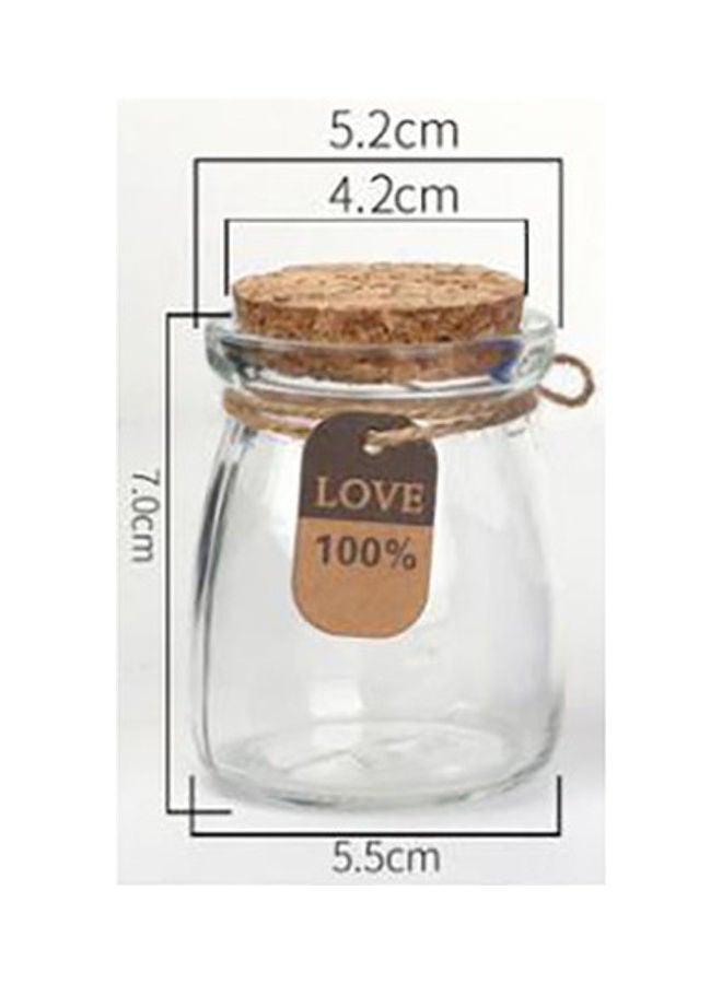 SAPU 10-Piece Glass Jar With Cork Lids And Label Set BOLI-1 5.2x7x5.5cm - Image 3