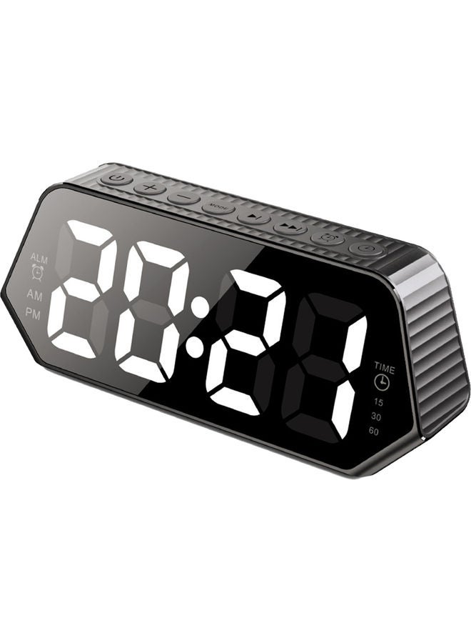 Digital Alarm Clock White Noise Machine 6 Soothing Sounds For Sleeping Auto-Off Timer LED Display Black 23.2 x 5.5 x 9.3cm - Image 1