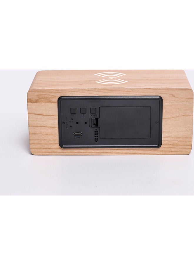 Digital Wooden Alarm Clock Brown 18.5x8.5x8.7cm - Image 5