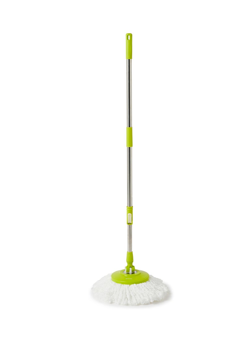 Amal Floor Cleaning Quick Spin Mop With Bucket Green/White 45.5x25.5x22cm Green/White 22x45.5x25.5cm - Image 4