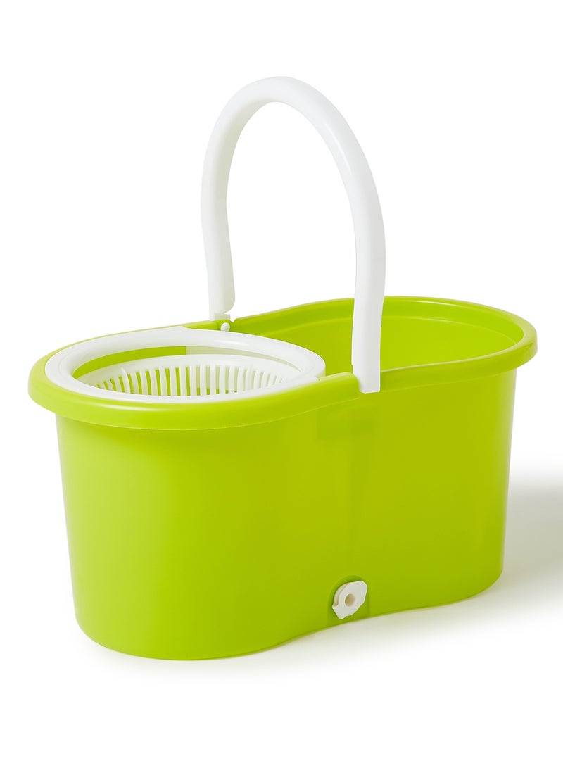 Amal Floor Cleaning Quick Spin Mop With Bucket Green/White 45.5x25.5x22cm Green/White 22x45.5x25.5cm - Image 5