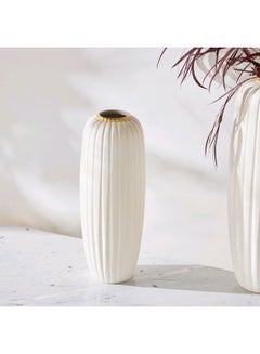 Generic Zara Ceramic Vase White 40 x 15 x 15cm  - Image 2