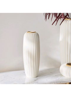 Generic Zara Ceramic Vase White 40 x 15 x 15cm  - Image 1