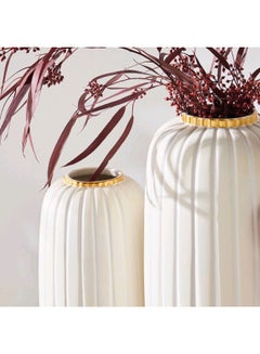 Generic Zara Ceramic Vase White 40 x 15 x 15cm  - Image 3