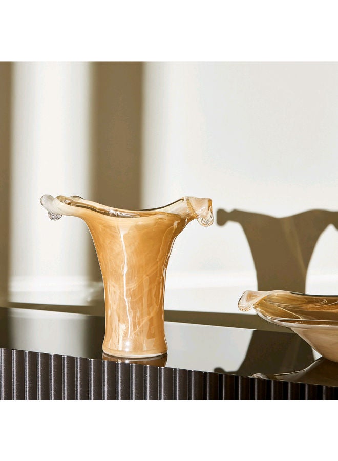 Batali Ginevra Glass Vase Beige 31 x 17 x 28cm  - Image 1