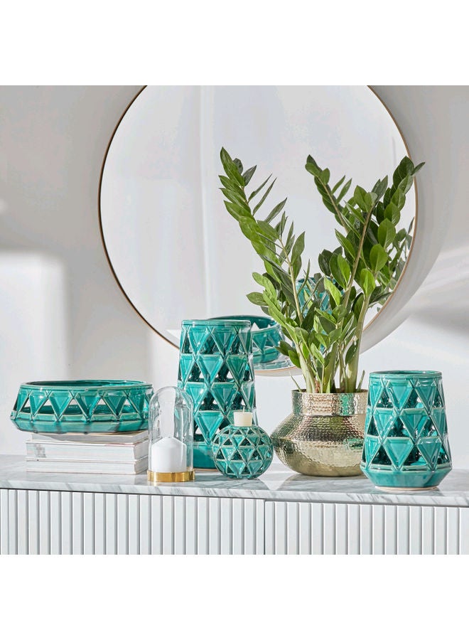 Ceramic Vase From Christie's Blue 34.5 x 21.5 x 21.5cm  - Image 4