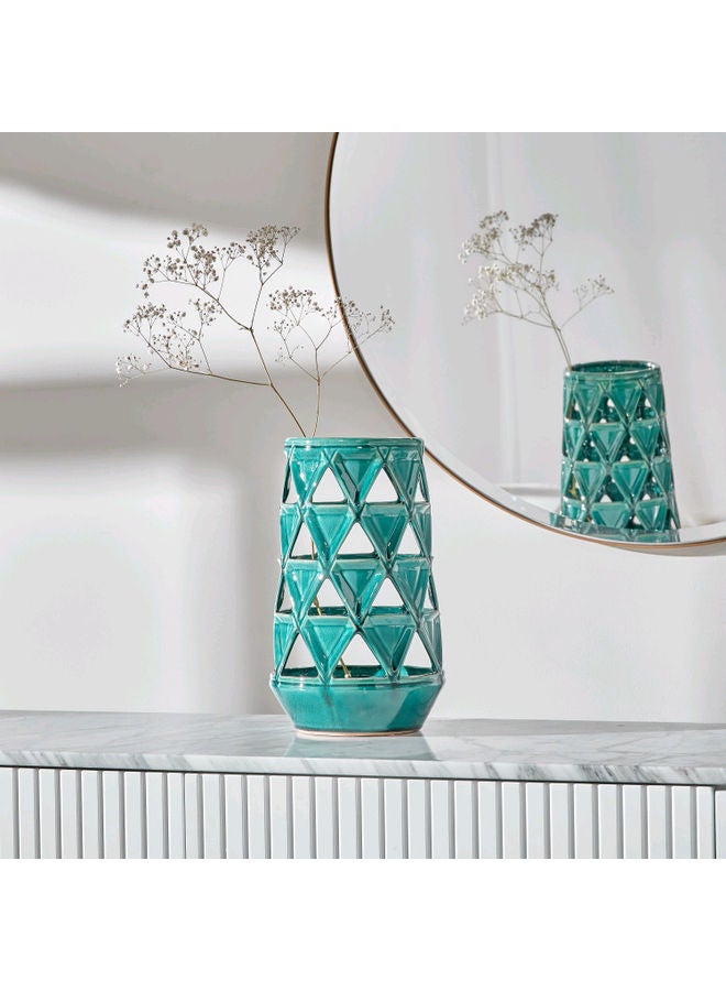 Ceramic Vase From Christie's Blue 34.5 x 21.5 x 21.5cm  - Image 1