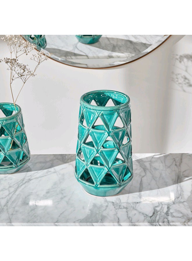 Ceramic Vase From Christie's Blue 34.5 x 21.5 x 21.5cm  - Image 2