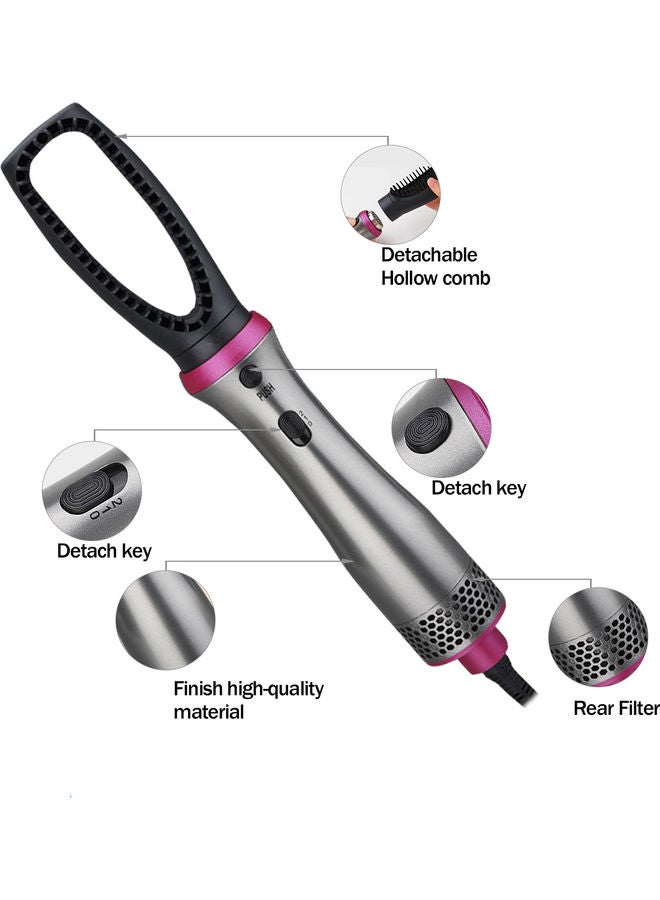 Arabest 5 In 1 Hair Dryer Hot Air Brush Straightener Comb Grey 26x5x5cm - Image 2