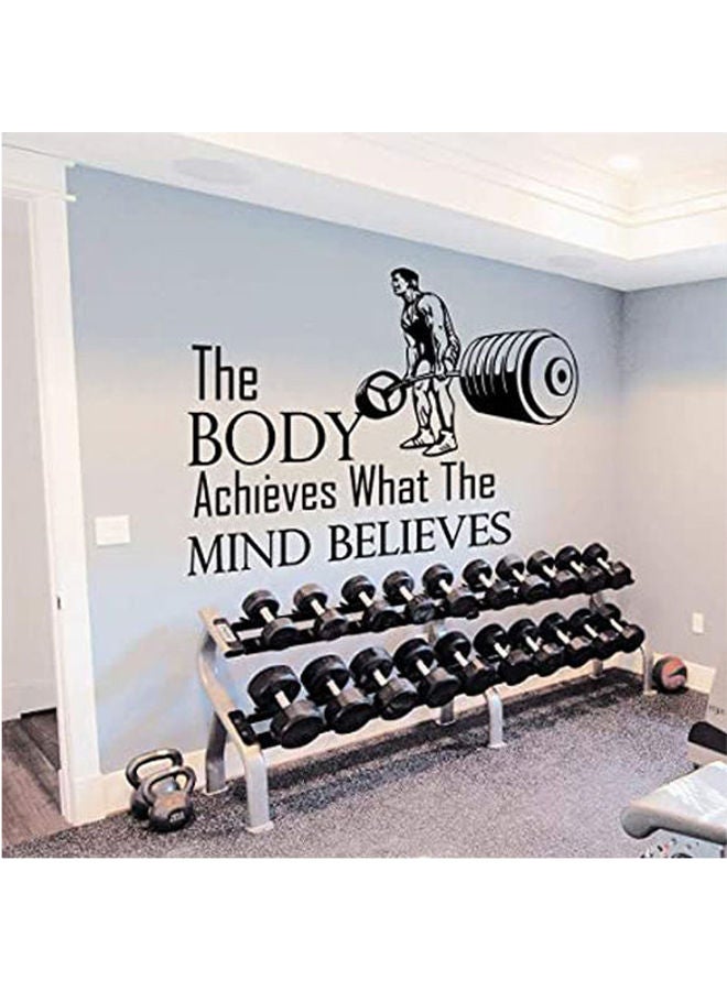BBOriginalDesigns Fitness Quotes Design Wall Paper Black 70x50cm
