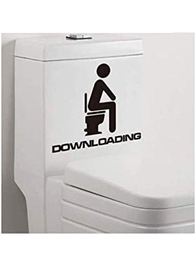 BBOriginalDesigns Creative Tag Downloading Pvc Removable Switch Wall Sticker Decal Unique Toilet Lid Sticker Black 10x10cm