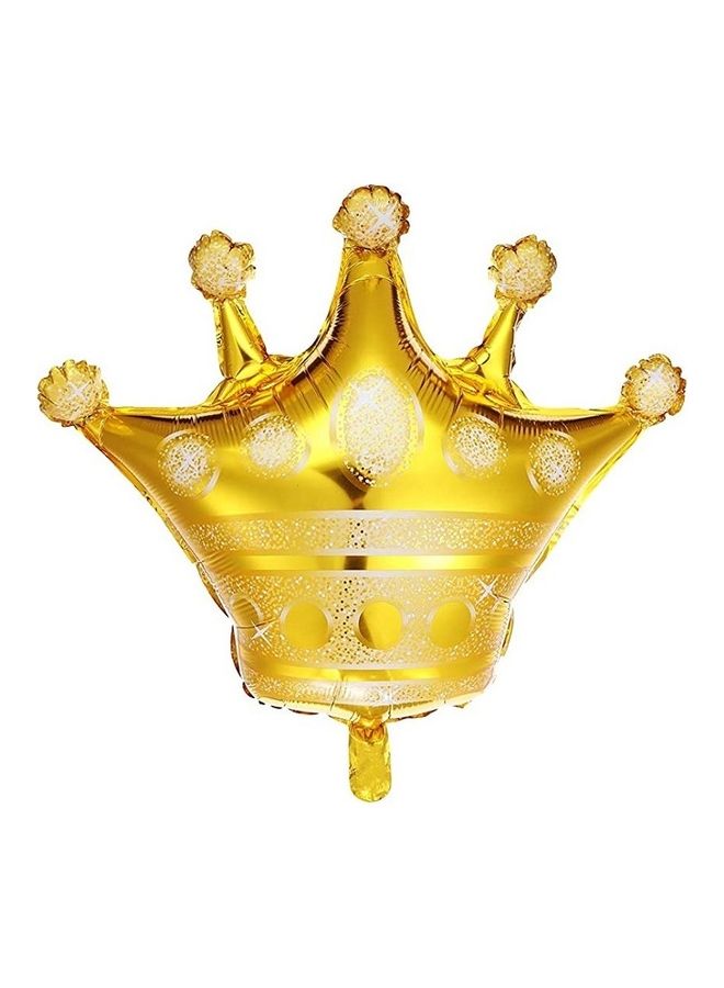 بالون من القصدير بعبارة Happy Birthday مع تاج وقلوب - Image 2