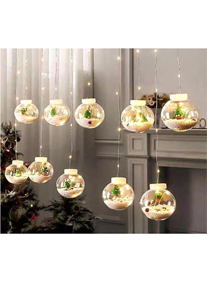 East Lady 10 Bulbs LED String Curtain Lights Decoration White/Clear 3.5meter - Image 1