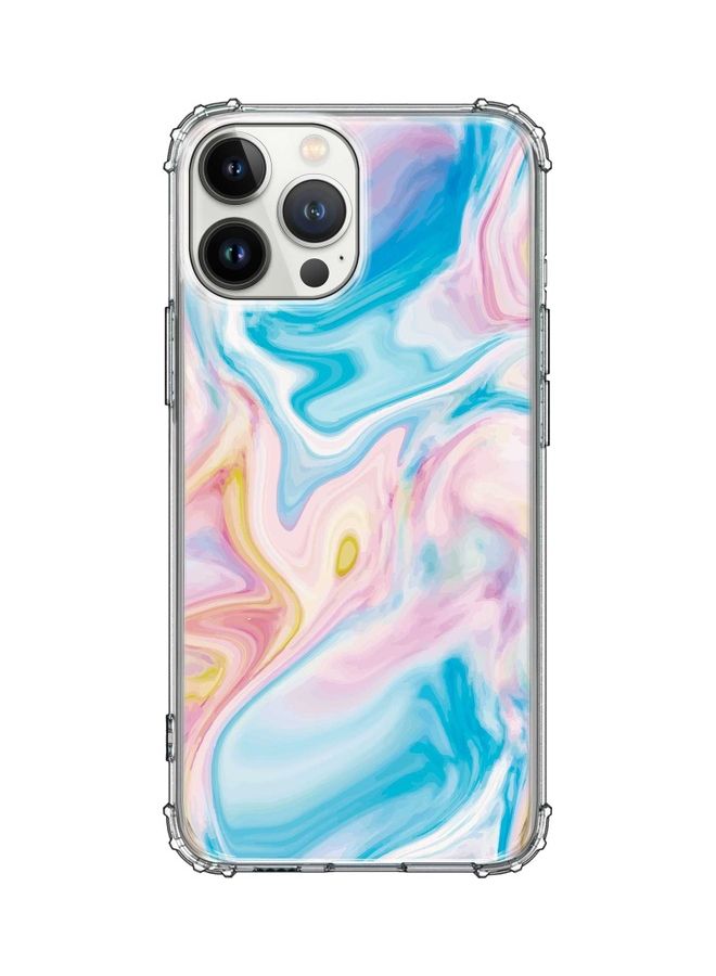 Stylizedd Classic Case Cover For Apple iPhone 13 Pro Max Marble Print Aqua - Image 1