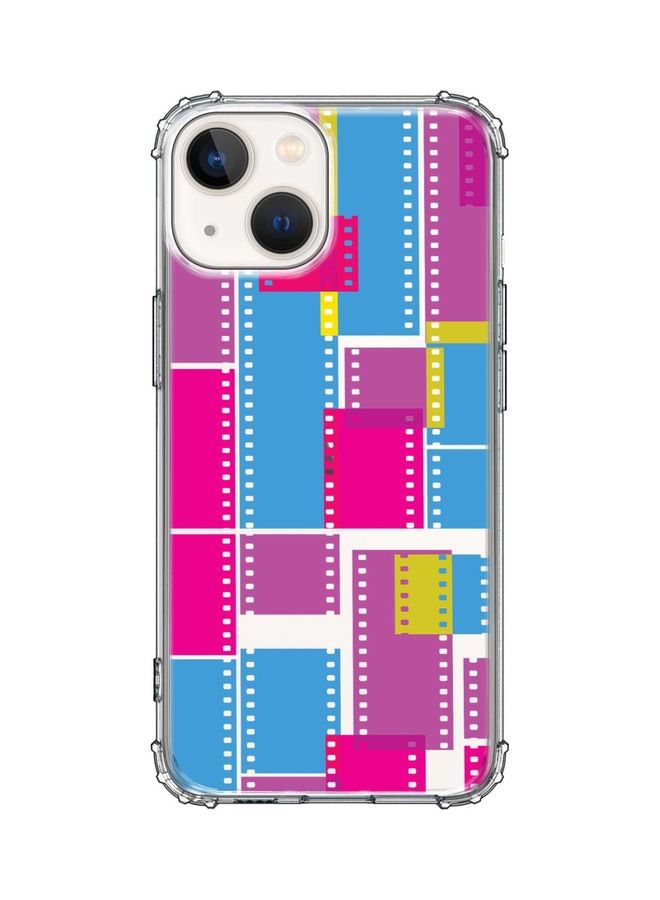 ستايلايزد غطاء حماية كلاسيكي لهاتف أبل آيفون 13 ميني نمط خطوط أشرطة سينمائية - Image 1