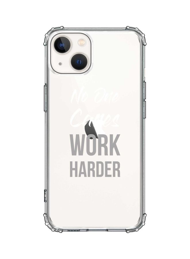 Stylizedd Classic Clear Case For Apple iPhone 13 Work Harder - Image 1