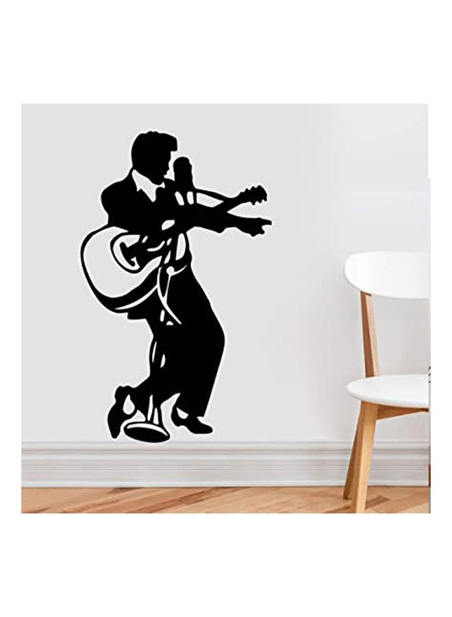 Singer Music Wall Stickers Removable Waterproof Wall Sticker Bedroom Living Room Sitting Room Bathroom Black 60x30cm
