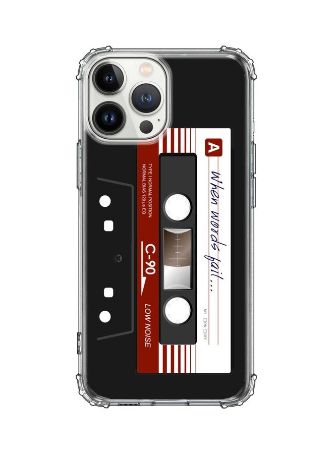 ستايلايزد غطاء حماية كلاسيكي لهاتف أبل آيفون 13 برو ماكس شريط "وين ووردز فيل" بلون أسود - Image 1