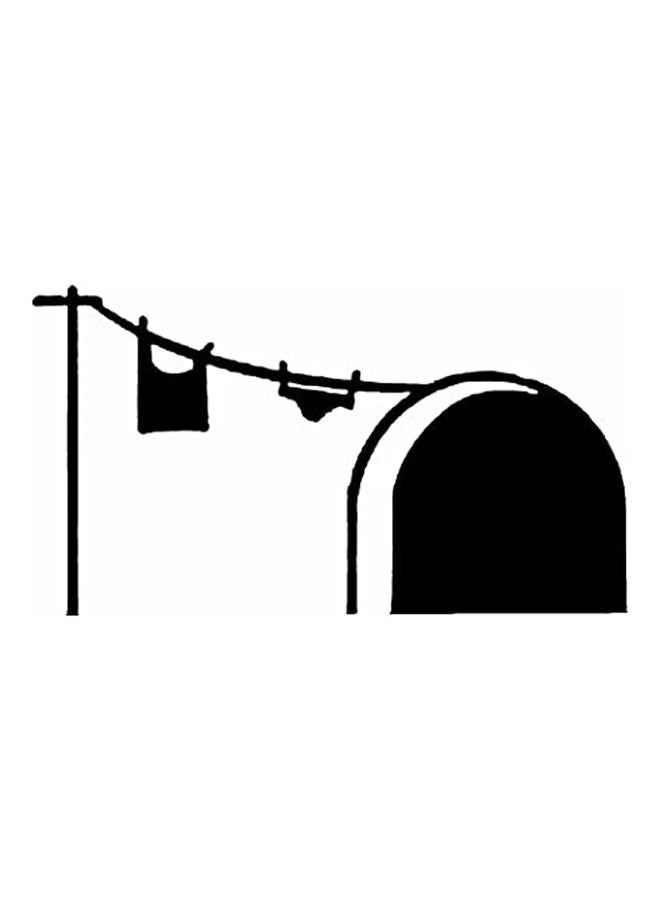 ملصق جداري للزينة من الفينيل أسود 37X20سم