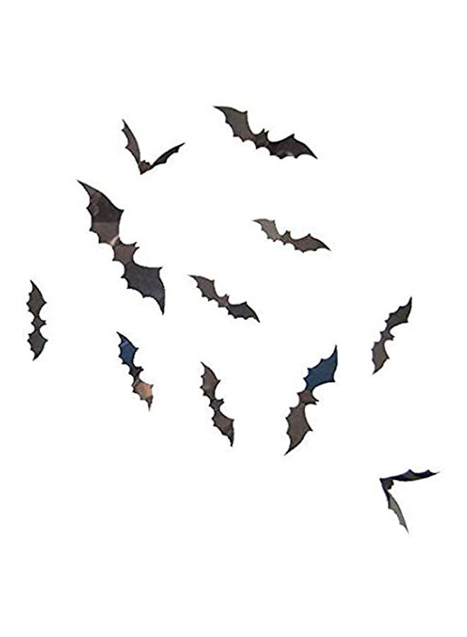 Halloween  3D Diy Pvc Bat Decoration Wall Sticker Decal Home Halloween Decoration Supply Indoor Living Room Window Festival Black 10X10cm - v1637400033/N51925136A_1