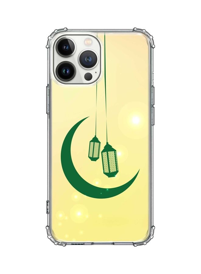 ستايلايزد غطاء حماية كلاسيكي لهاتف أبل آيفون 13 برو ماكس طبعة الهلال وفانوس رمضان - Image 1