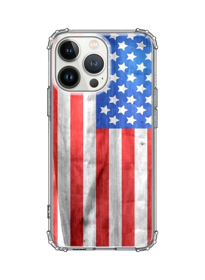 Stylizedd Classic Case Cover For Apple iPhone 13 Pro USA Grunge Flag - Image 1