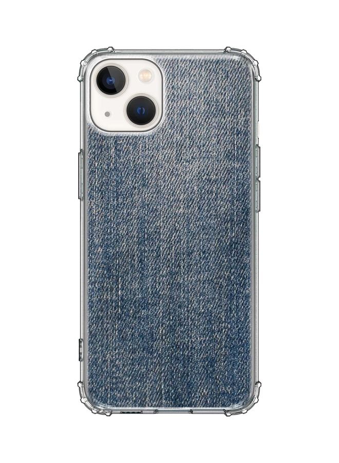 Stylizedd Classic Clear Case For Apple iPhone 13 Dark Denim Print - Image 1