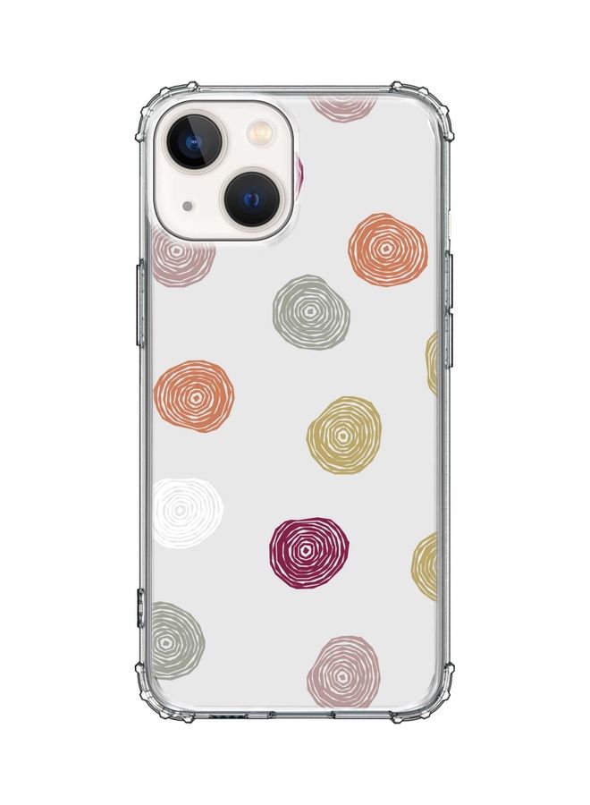 ستايلايزد غطاء حماية كلاسيكي لهاتف أبل آيفون 13 ميني دوائر مرسومة يدوياً - Image 1