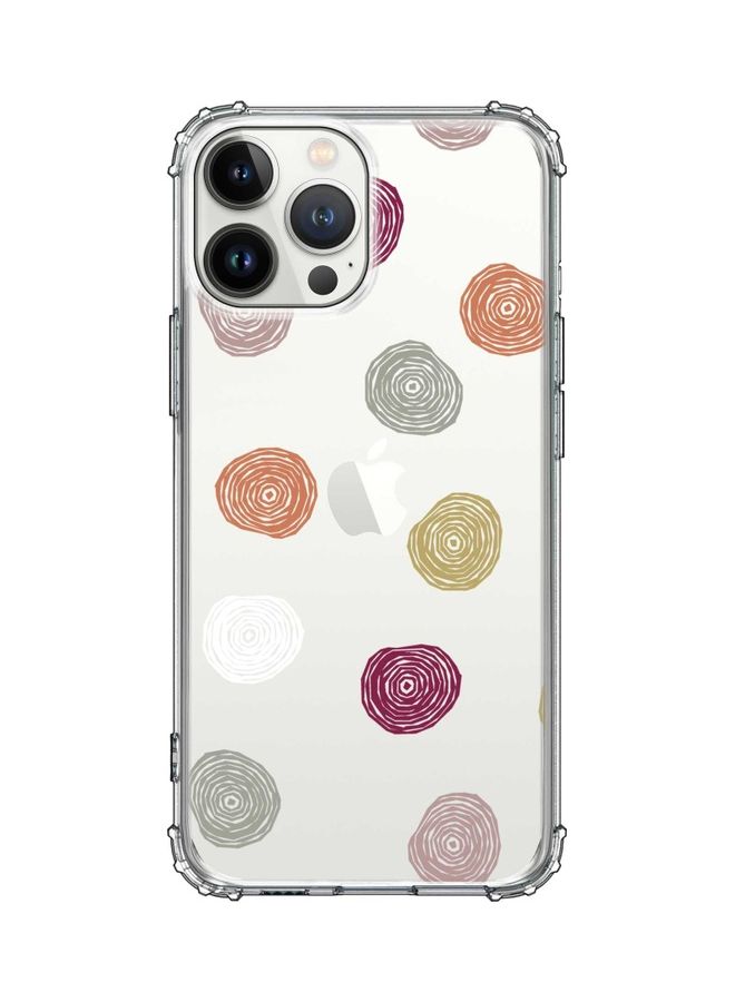 ستايلايزد غطاء حماية كلاسيكي لهاتف أبل آيفون 13 برو ماكس دوائر مرسومة يدوياً - Image 1