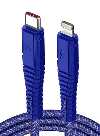 Velox Nylon USB-C to Lightning Fast Charge & Data Sync Braided Cable 1.2m Blue - v1637408783/N51477745A_1
