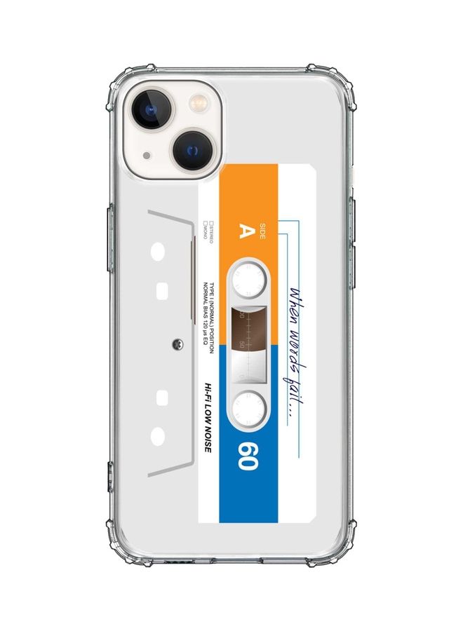 Stylizedd Classic Case Cover For Apple iPhone 13 When Words Fail (White Tape) - Image 1