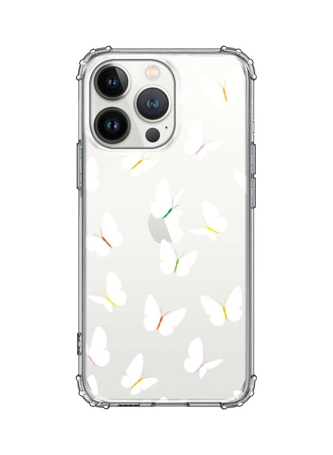 ستايلايزد غطاء حماية كلاسيكي لهاتف أبل آيفون 13 برو فراشات ترفرف - Image 1