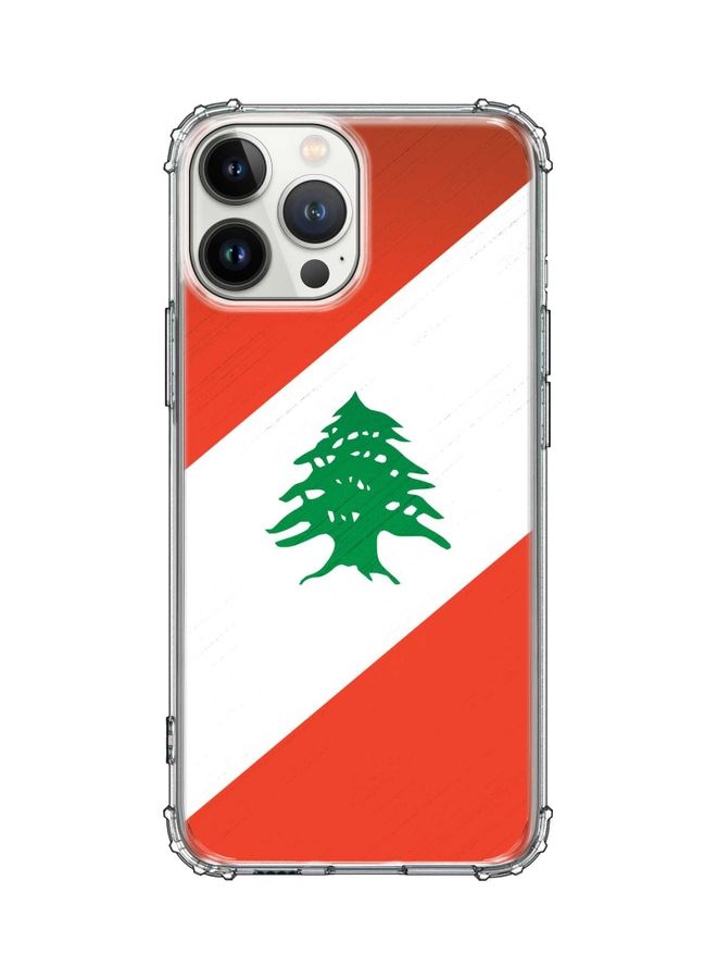 ستايلايزد غطاء حماية كلاسيكي لهاتف أبل آيفون 13 برو ماكس علم لبنان - Image 1