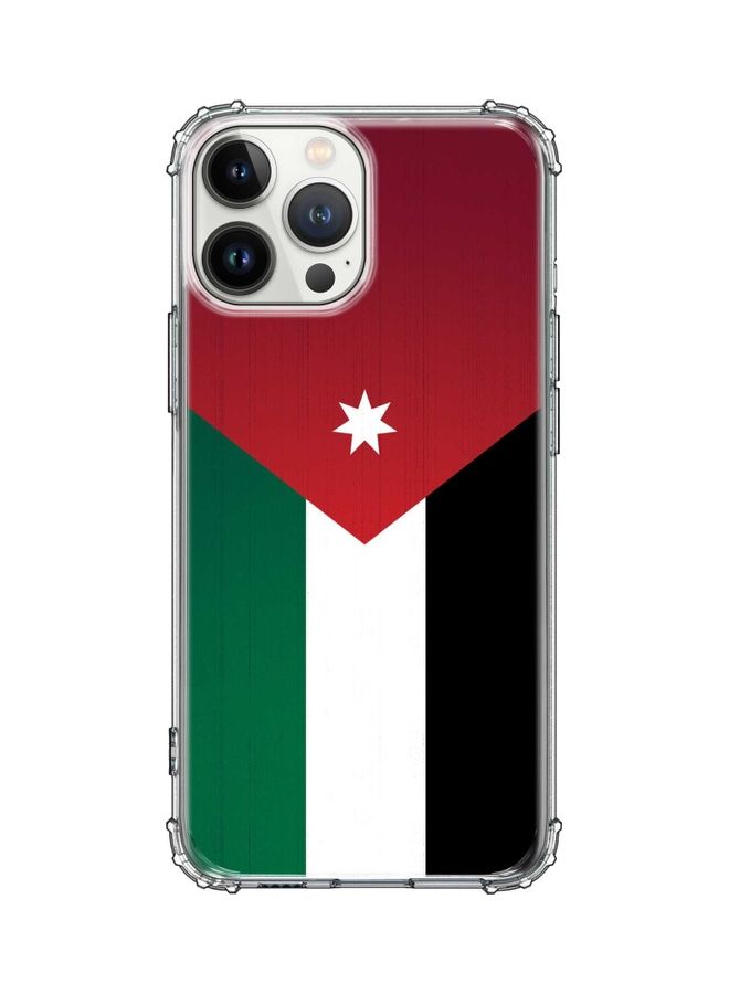 ستايلايزد غطاء حماية كلاسيكي لهاتف أبل آيفون 13 برو ماكس علم الأردن - Image 1