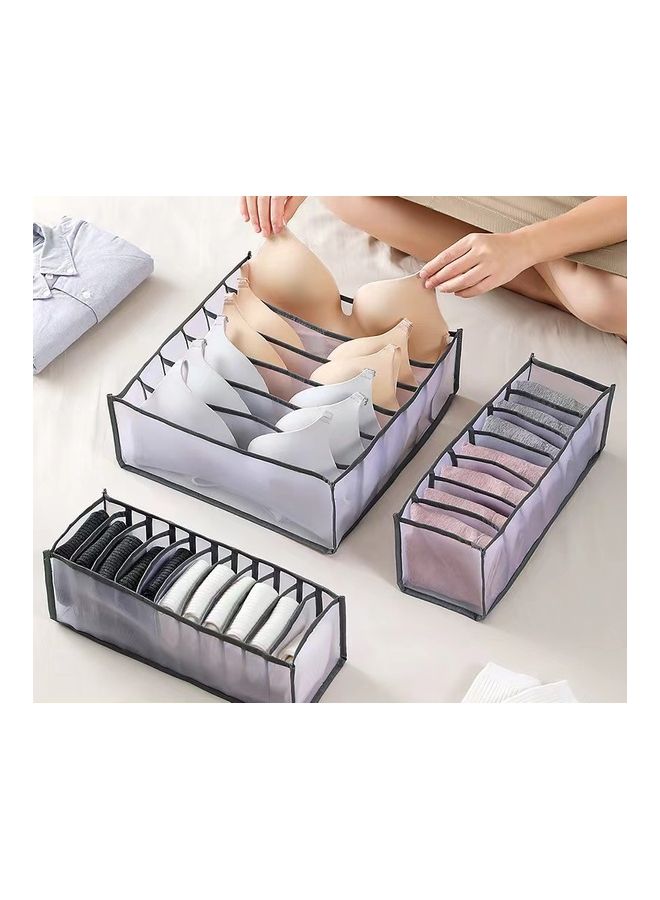 Generic Stylish Underwear Organizer Storage Baskets Bin Clear/Black  - Image 1