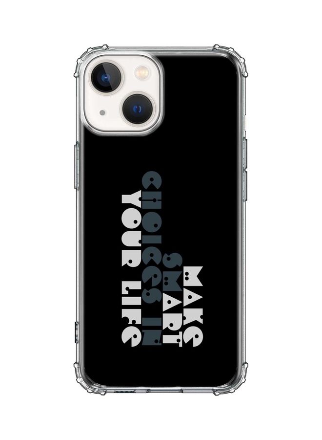 ستايلايزد غطاء حماية من سلسلة كلاسيك كلير لهاتف أبل آيفون 13 ميني نمط مطبوع بعبارة "Make Art Your Life" - Image 1