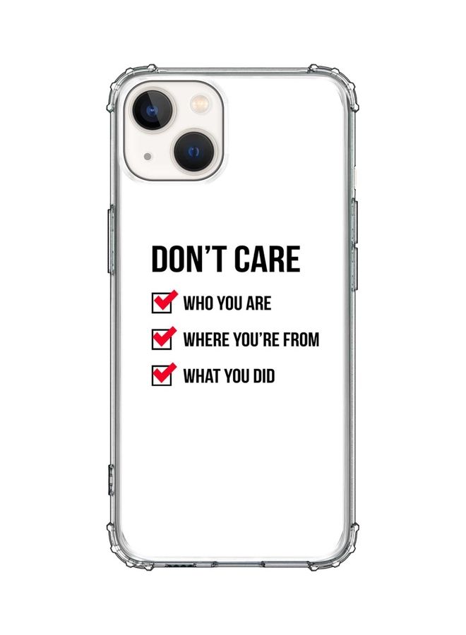 Stylizedd Classic Case Cover For Apple iPhone 13 Don't Care - Image 1
