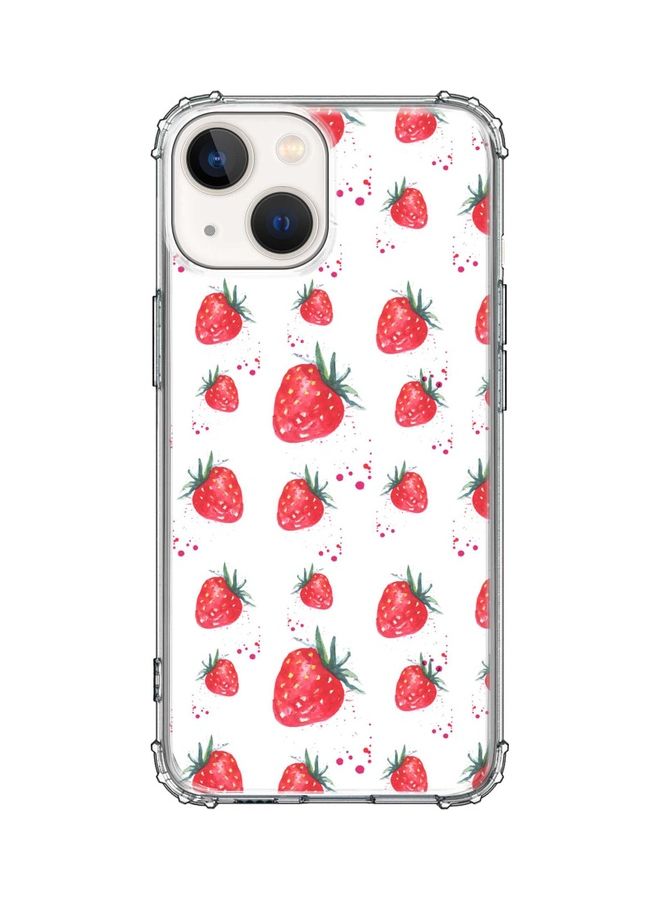 ستايلايزد غطاء حماية كلاسيكي لهاتف أبل آيفون 13 ميني نمط فراولة متساقطة - Image 1