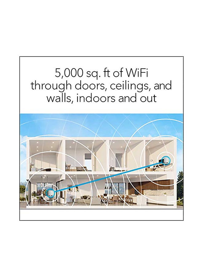 NETGEAR - Orbi Whole Home Tri-band Whole Home Mesh WiFi 6 System (RBK752) Upto 5000 sq.ft  - Router with 1 Satellite Extender, AX4200 White - Image 1