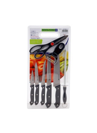 9Pcs Kitchen Tools Set Multi Color Stainless Steel Blades With Pp Handle - v1637420722/N13337100A_1