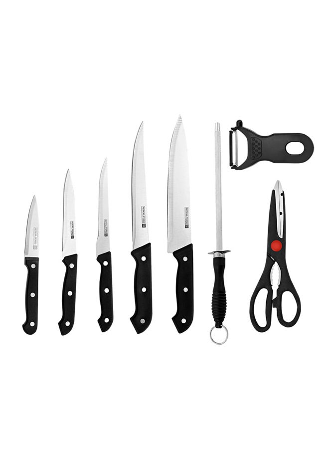 Royalford - 9Pcs Kitchen Tools Set Multi Color Stainless Steel Blades With Pp Handle - Image 1