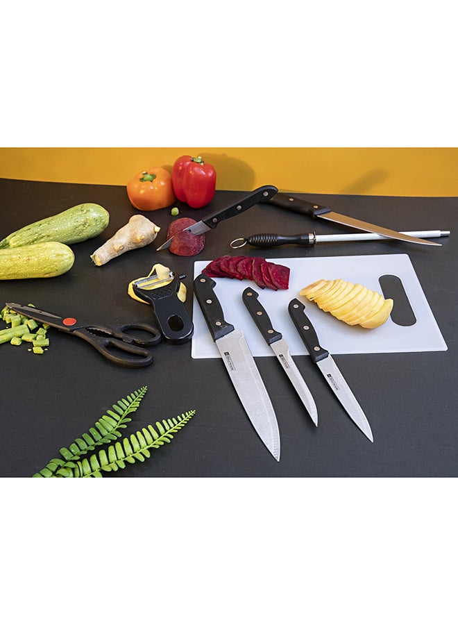 Royalford - 9Pcs Kitchen Tools Set Multi Color Stainless Steel Blades With Pp Handle - Image 1