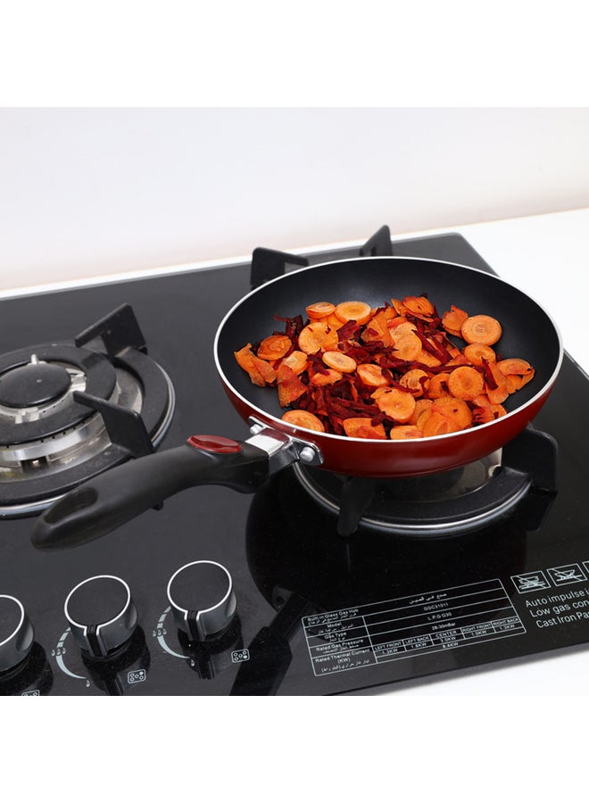 Aluminium Fry Pan Cd Bottom 3 Layer Construction Multi Color Durable Non Stick Coating 28X6.5Cm Multi Color 28X6.5Cmcm