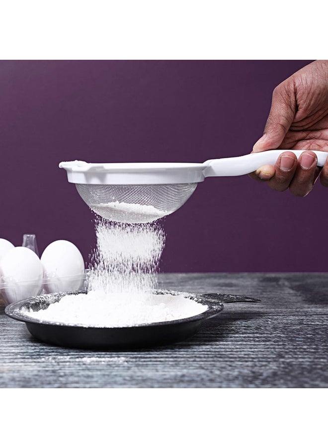 Royalford 6 Inch Strainer Stainless Steel With Abs Handle Multicolor Silver/Black 6inch - Image 4