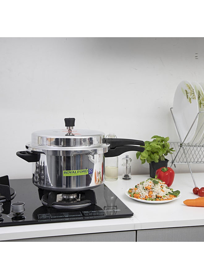 Royalford Aluminium Pressure Cooker Silver 7.5Liters  - Image 3