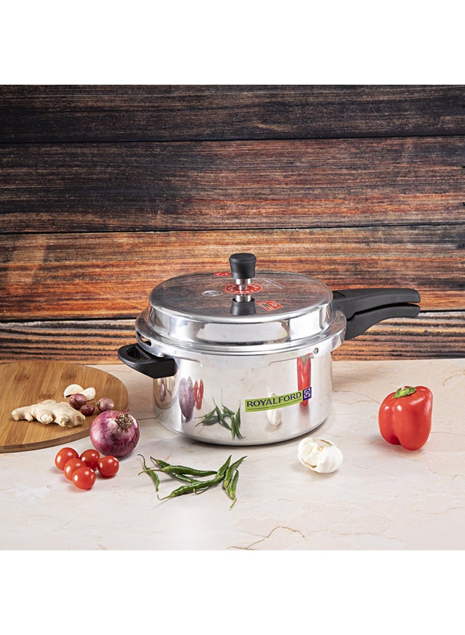 Royalford Aluminium Pressure Cooker Silver 7.5Liters  - Image 4