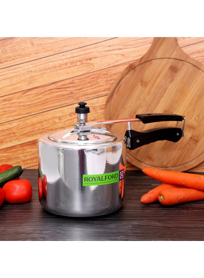 Royalford 3Ltr Pressure Cooker Aluminium Inner Lid Free Extra Gasket & Safety Valve Silver 3.0Liters  - Image 5