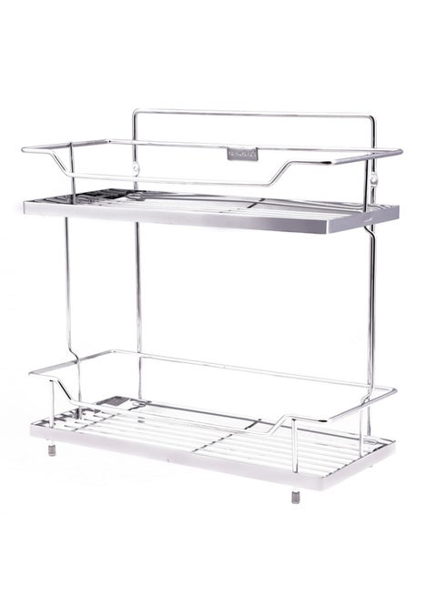 2 Layer Kitchen Rack Silver